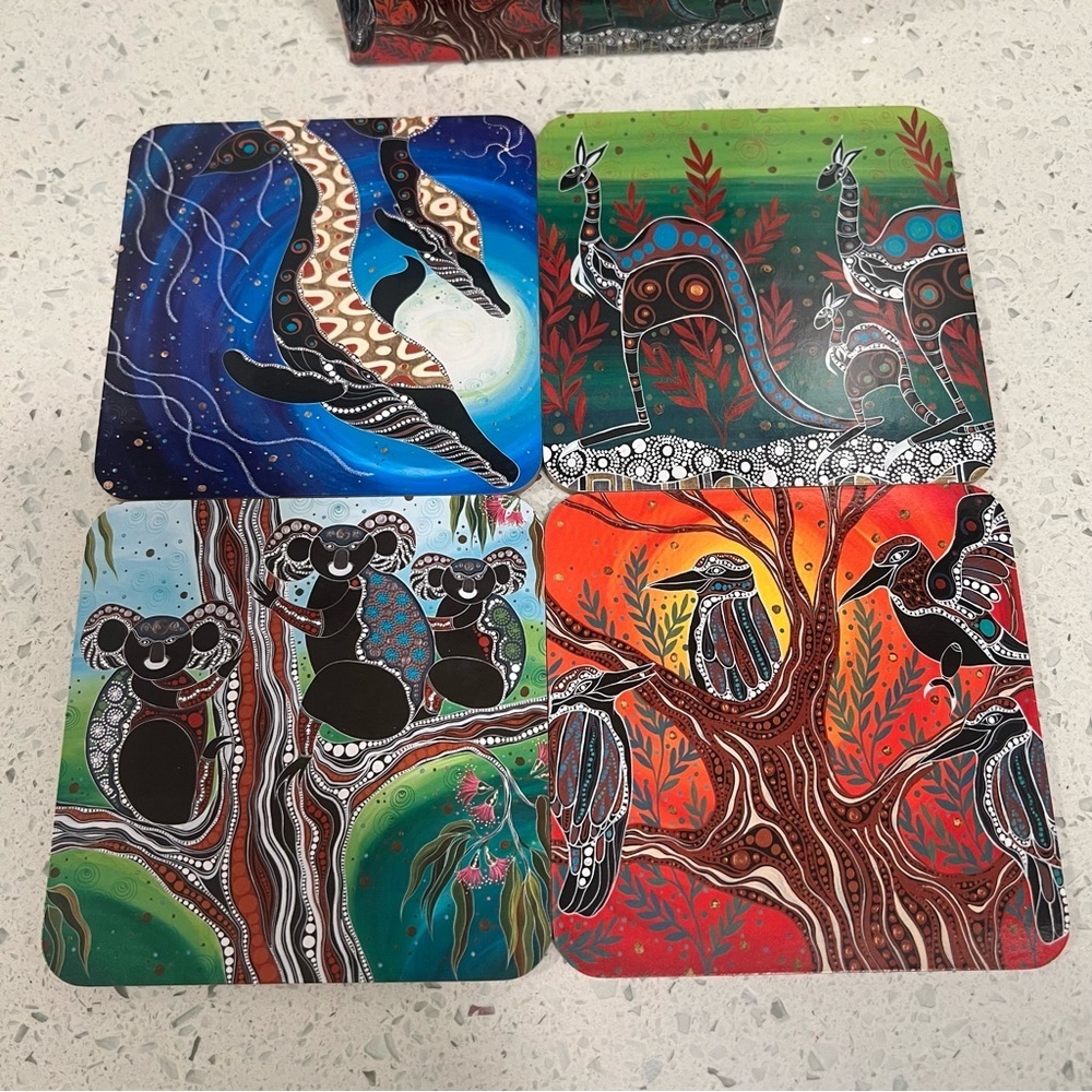 MELANIE HAVA Aboriginal Australian Art Coaster Set by MAXWELL & WILLIAMS - Picture 2 of 11